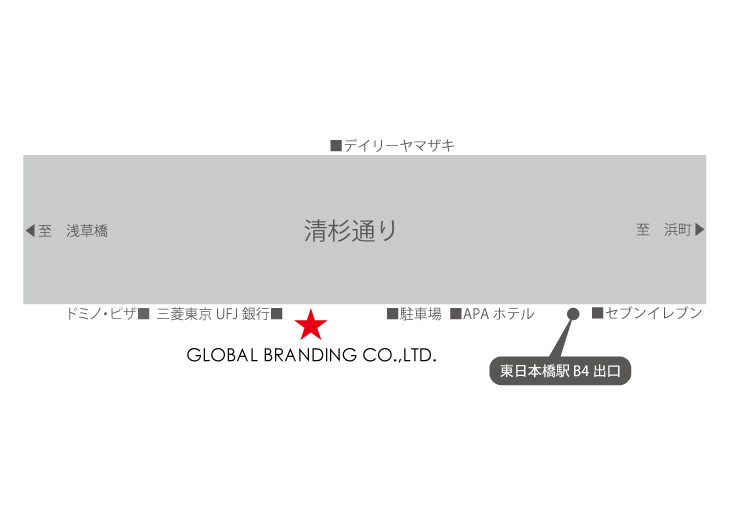 株式会社グローバルブランディング 周辺地図