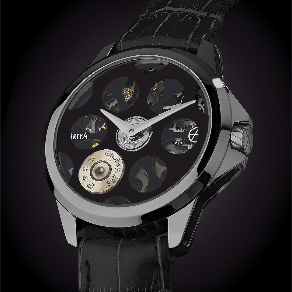 ArtyA Russian Roulette Desert Eagle Black Luxury Watch