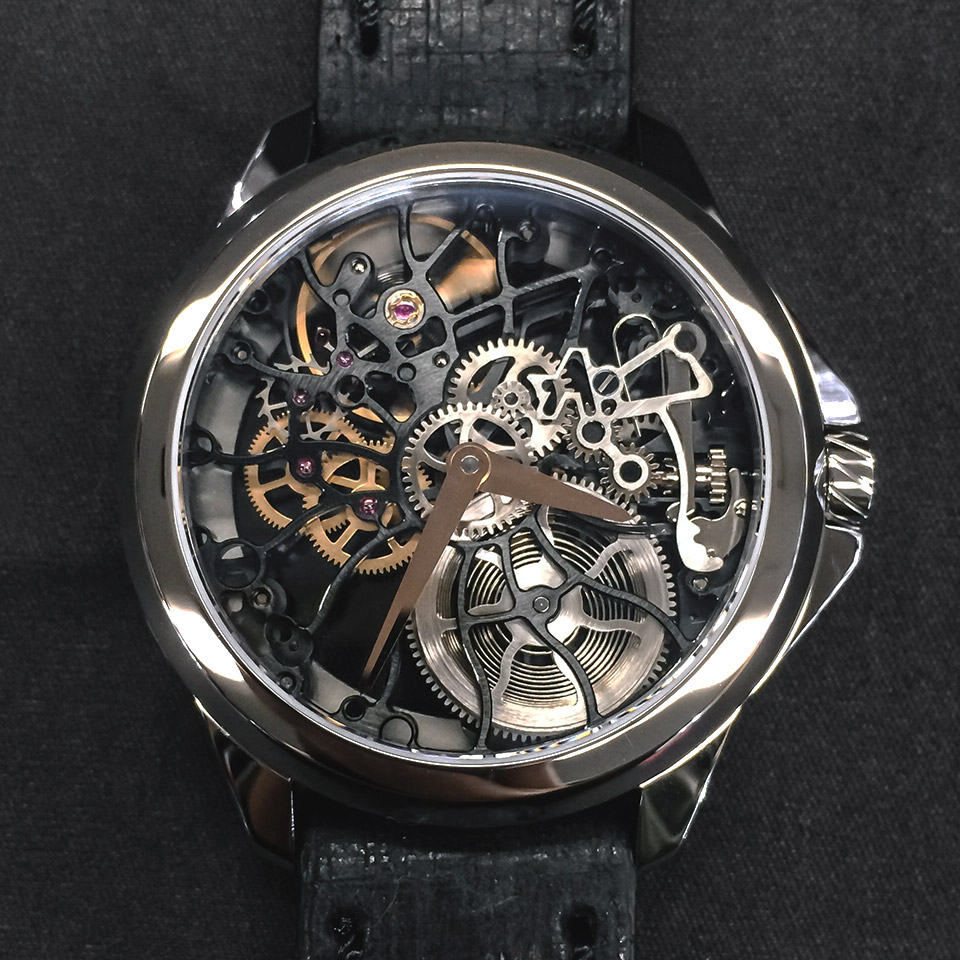 高級時計ブランド アーティアのスケルトン Shams Black