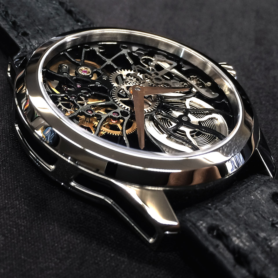 高級時計ブランド アーティアのスケルトン Shams Black